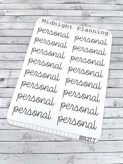 To do List Labels In Font Six, Personal List, Functional and Handmade Planner Sticker Sheets