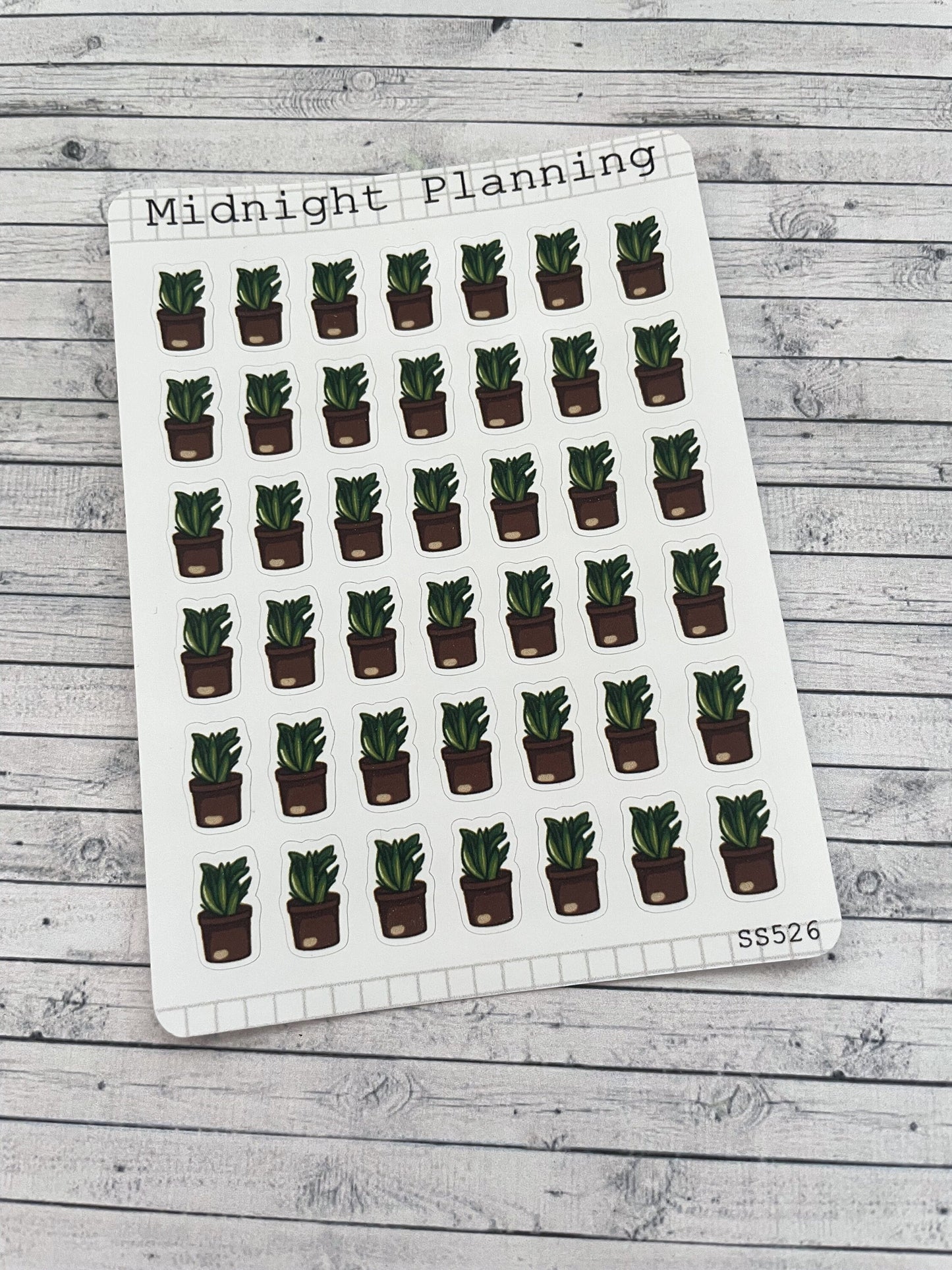 Plant Pot, Functional and Handmade Planner Sticker Sheets