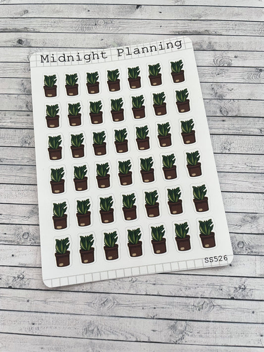 Plant Pot, Functional and Handmade Planner Sticker Sheets