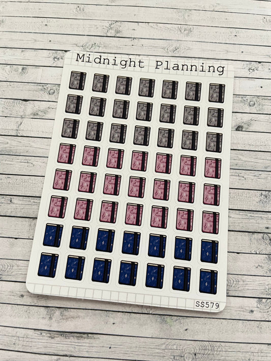 Mini Decorated Notebook Stickers, Functional and Handmade Planner Sticker Sheets