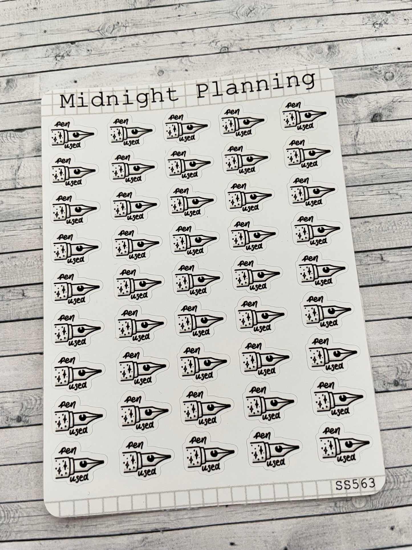 Pen Used Decorative and Marker Stickers, Functional and Handmade Planner Sticker Sheets