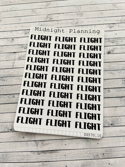 Flight, Script, Titles That Are Functional and Handmade Planner Sticker Sheets