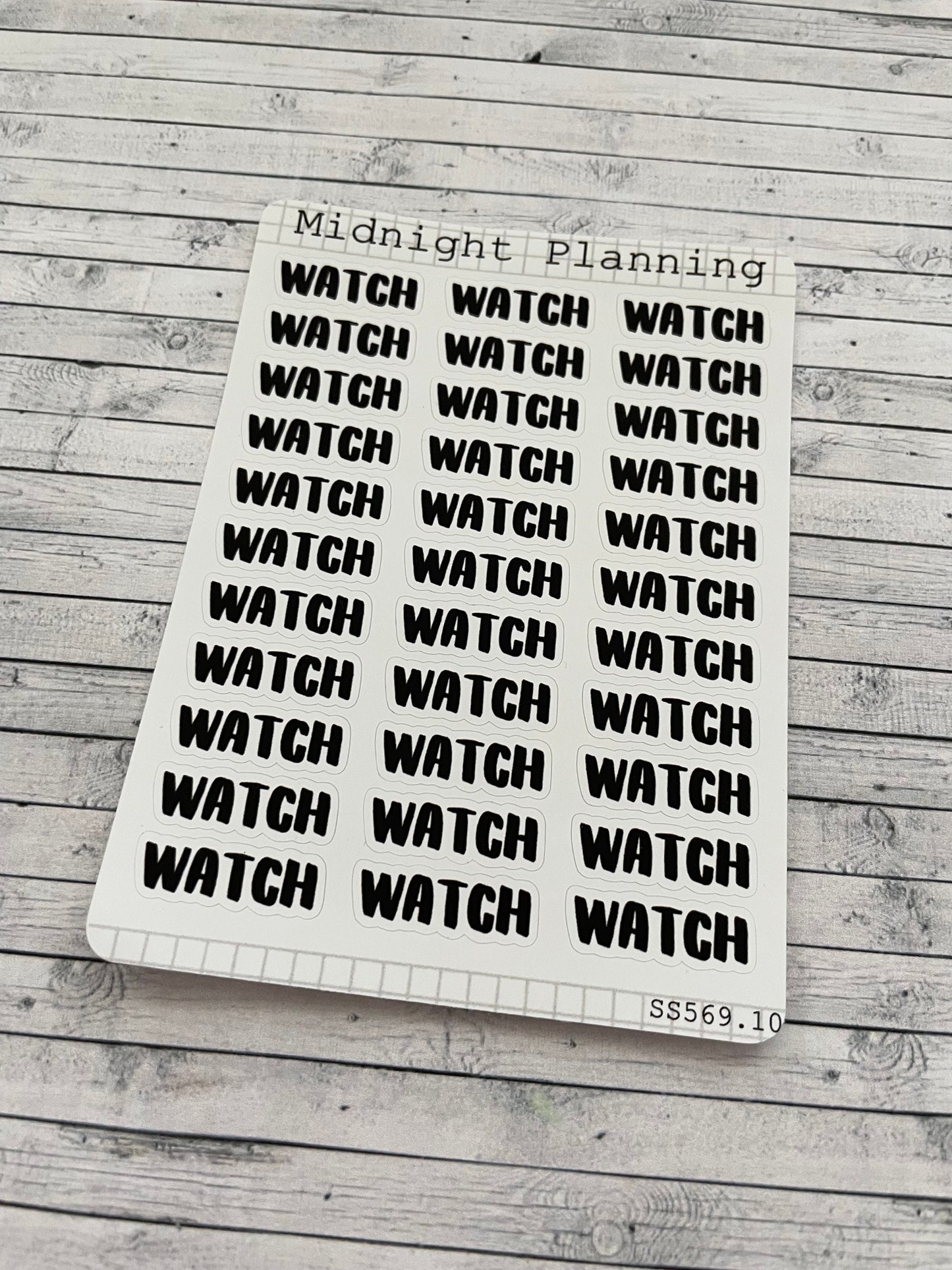 Watch, Script, Titles That Are Functional and Handmade Planner Sticker Sheets