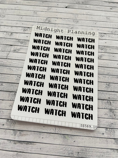 Watch, Script, Titles That Are Functional and Handmade Planner Sticker Sheets