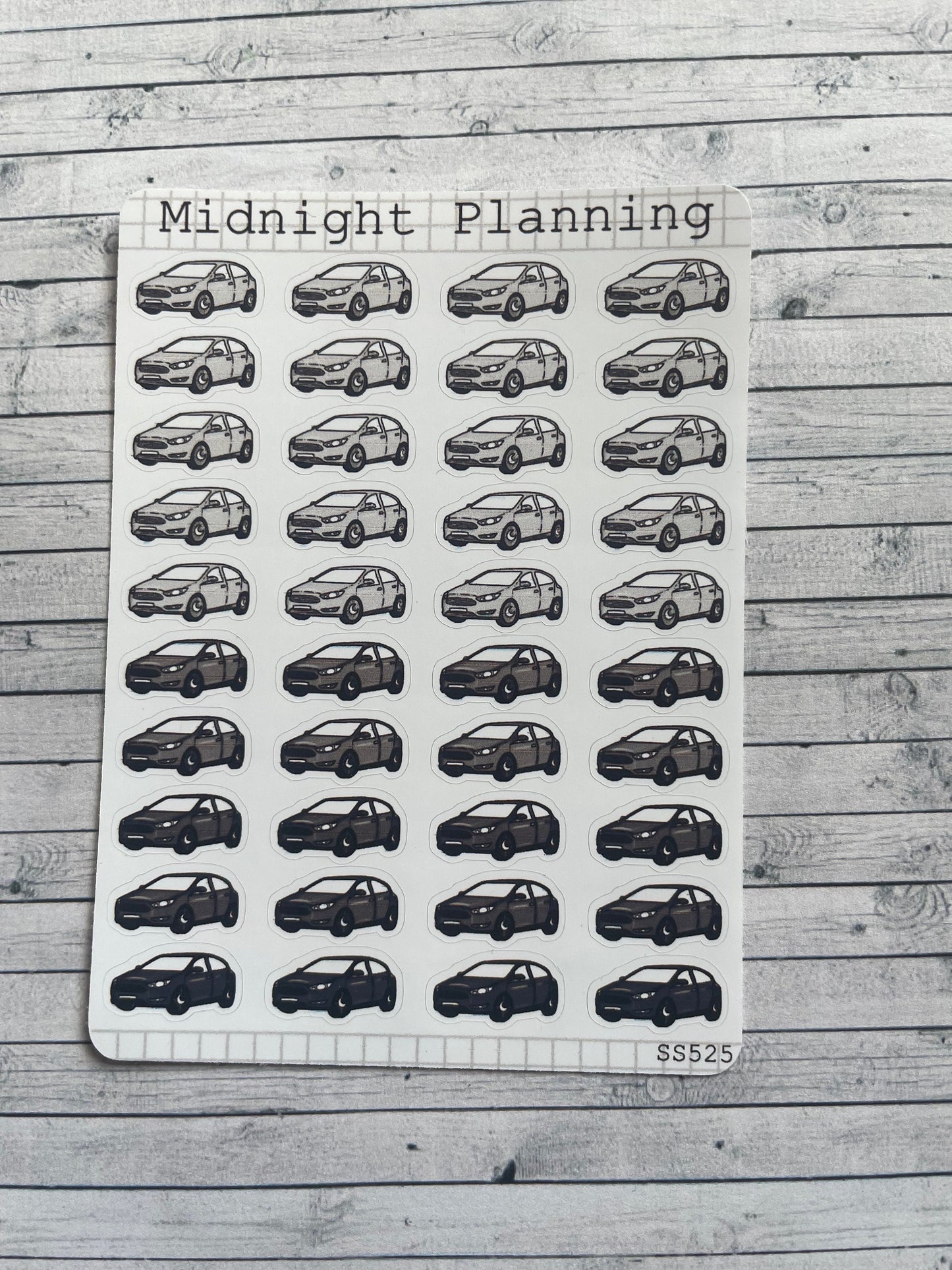 Car and Travel Stickers, Functional and Handmade Planner Sticker Sheets