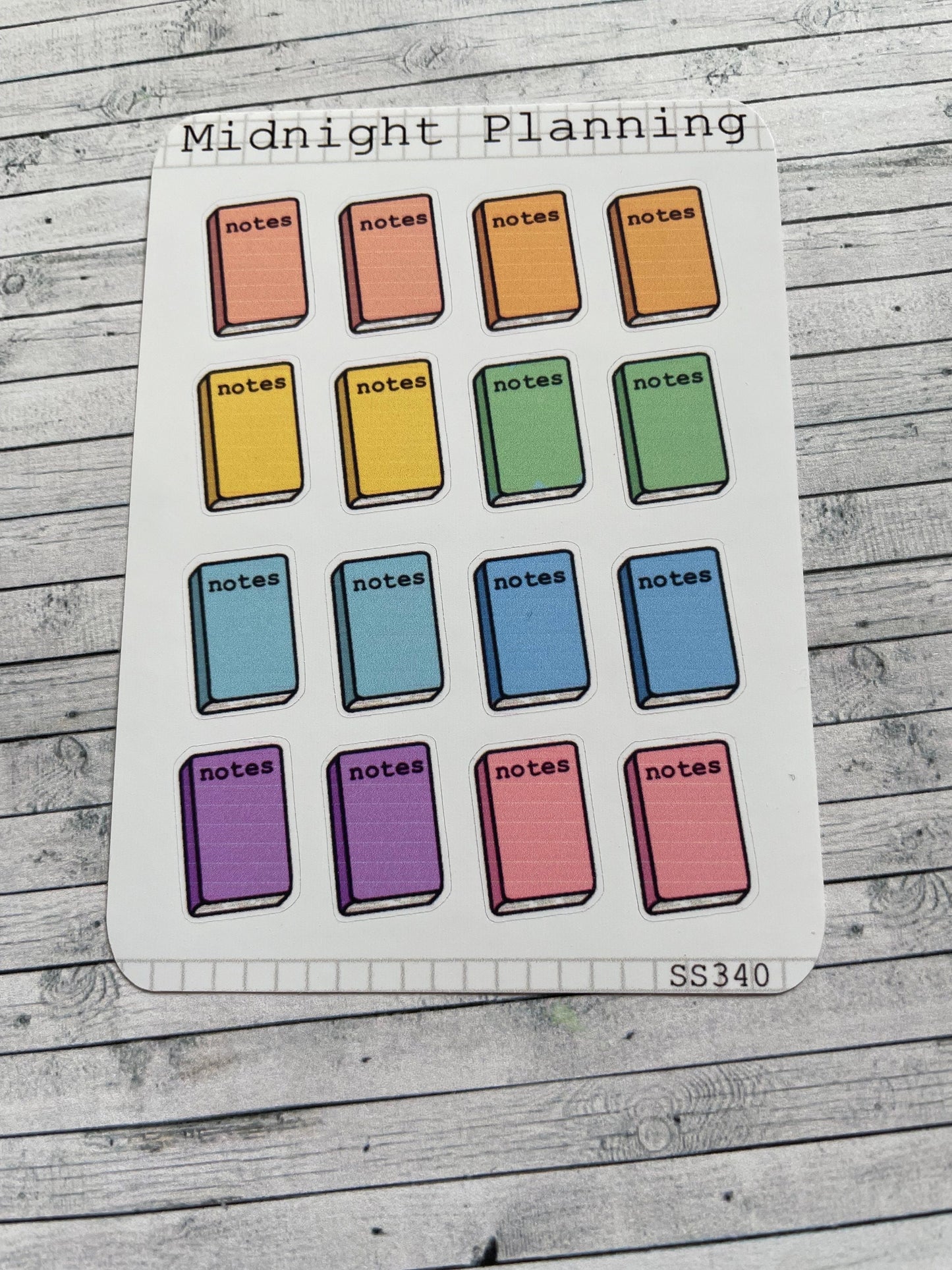 Note Book Inspired Stickers, Functional and Handmade Stickers