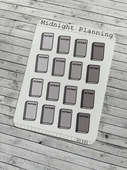 Note Book Inspired Stickers, Functional and Handmade Stickers