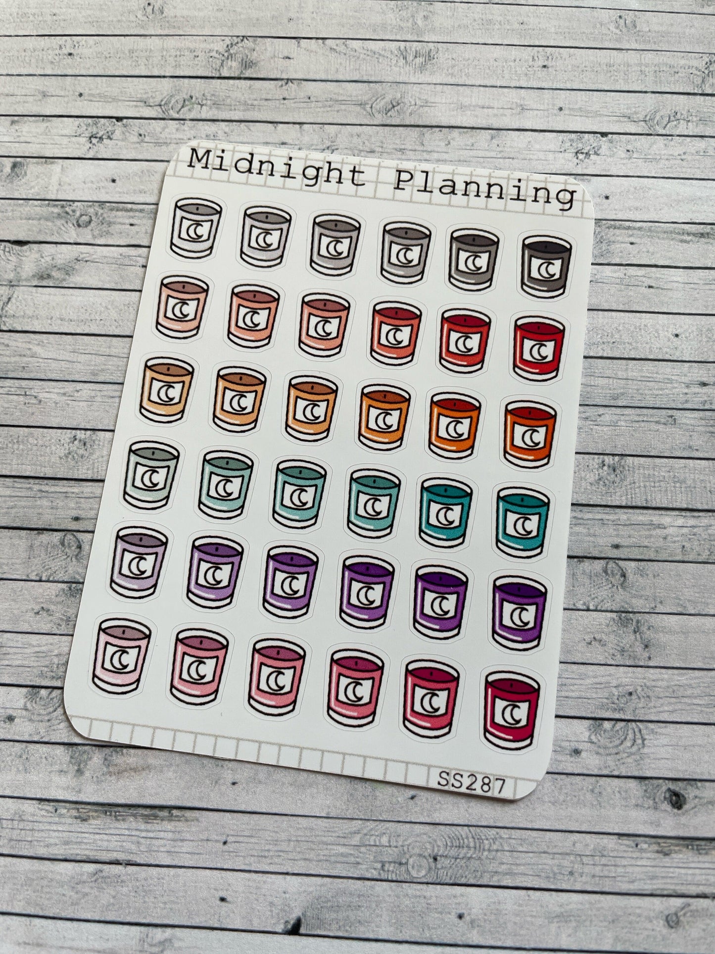 Candle Stickers, Functional and Handmade Sticker Sheets