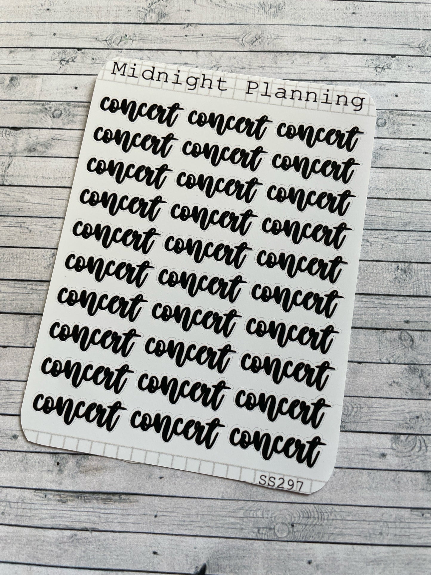 Concert, Script Allocators and Titles That Are Functional and Handmade Planner Sticker Sheets