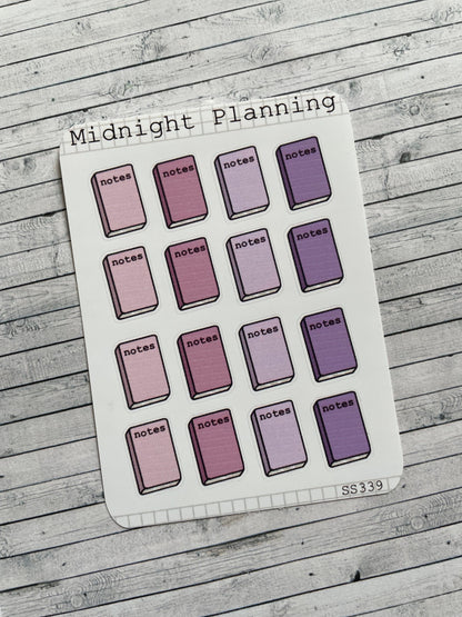 Note Book Inspired Stickers, Functional and Handmade Stickers