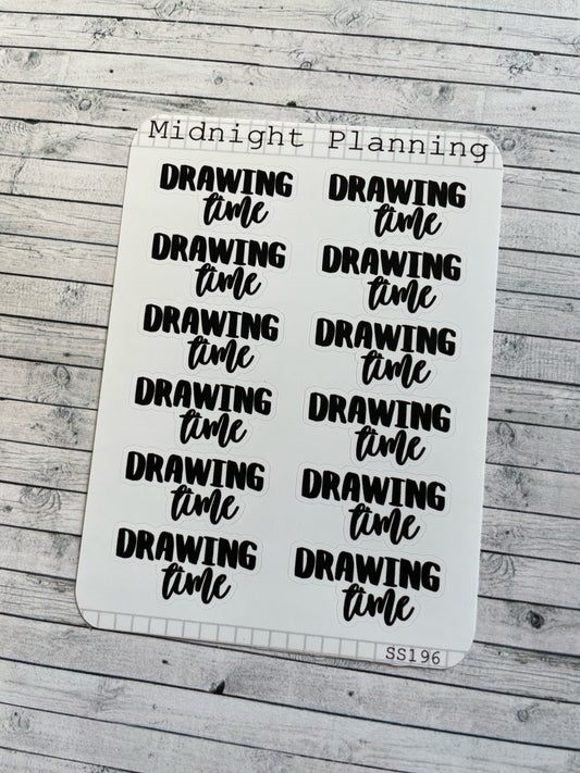 Drawing Time, Script Allocators and Titles That Are Functional and Handmade Planner Sticker Sheets