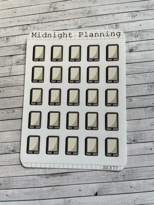 Kindle, E-Reader, Functional and Handmade Planner Sticker Sheets