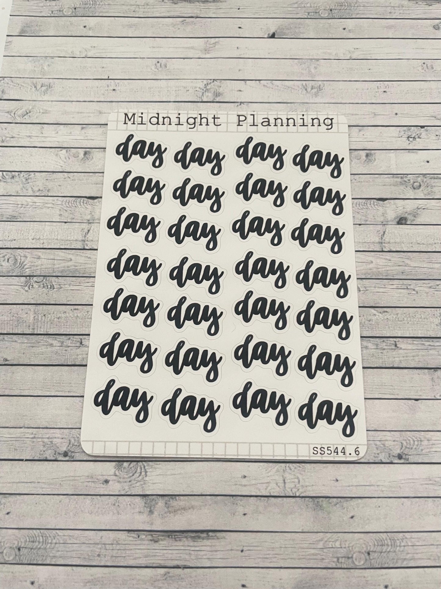 Day, Script, Titles That Are Functional and Handmade Planner Sticker Sheets