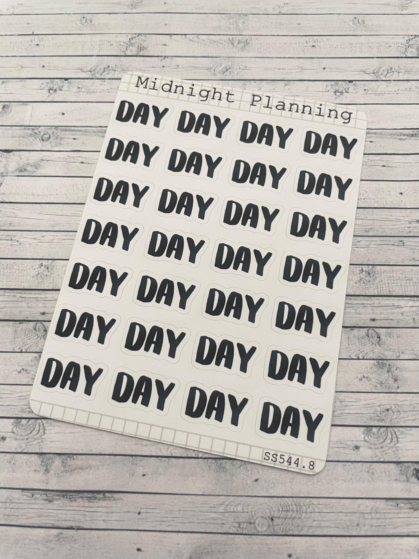 Day, Script, Titles That Are Functional and Handmade Planner Sticker Sheets