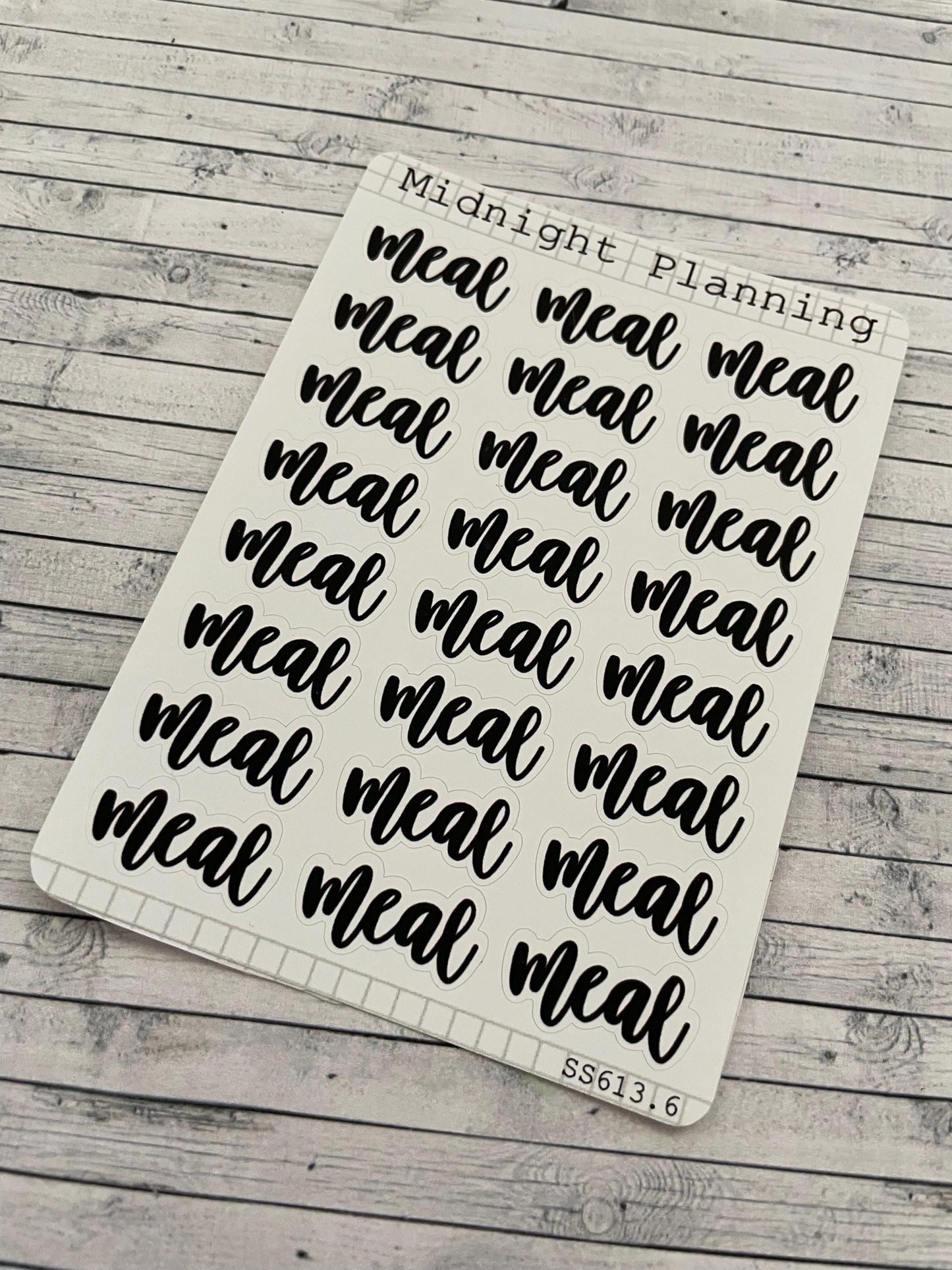Meal Script, Titles That Are Functional and Handmade Planner Sticker Sheets