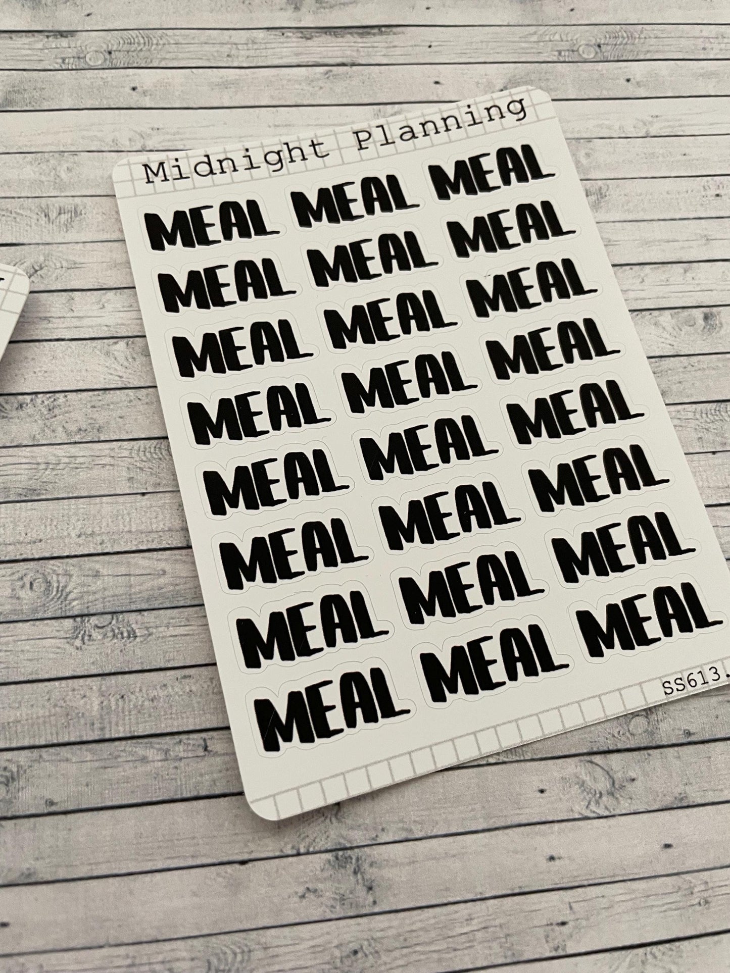 Meal Script, Titles That Are Functional and Handmade Planner Sticker Sheets